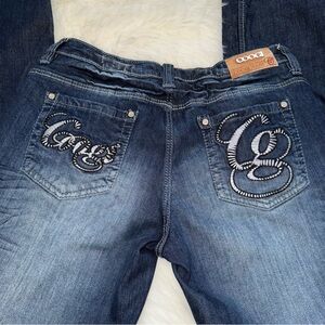 Designer COOGI Women's Dark Blue Straight Leg Jeans
